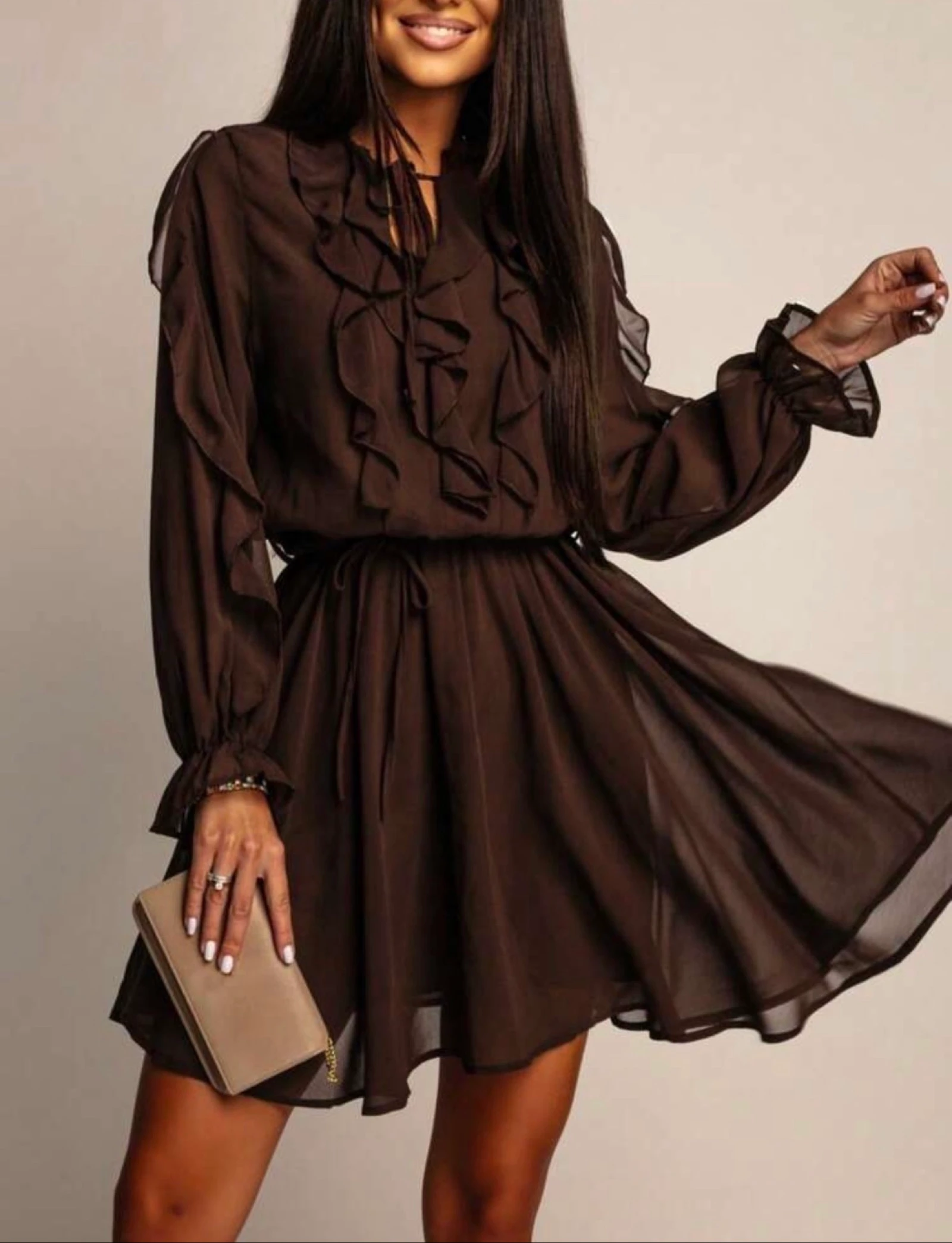 Vestido marrón fresquito – photo 2